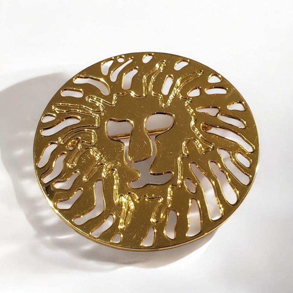 ANNE KLEIN Vintage 80s Lion Brooch